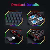 Teclado Mecánico Redragon K626P-KB Ashe Compacto con Cable RGB de 78 Teclas, Ultra Delgado con Teclado Numérico, Interruptores Blue, 20 efectos de iluminación diferentes, sin conflictos, compatible con Windows XP/Vista/10/8/7 y Mac OS - Negro - details 6