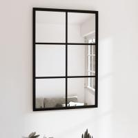vidaXL Espejo de Pared Metal Negro Tocador Maquillaje Colgante Baño Dimensiones 40 x 40 cm,  20 x 50 cm,  60 x 40 cm y mas - details 3