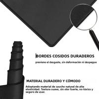 Alfombrilla De Ratón Negra Grande De Goma Natural Sencilla Para Escritorio De Oficina Y Gaming Compatible Con Teclado Y Laptop - details 2