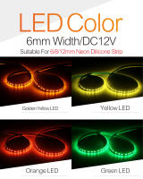 Tira De Luces LED S Forma 6mm Ancho DC5-12V 2835 5m 120LED/m Blanco Rojo Azul Para DIY Signe Neón Letra Flexible Plegable Cadena Lámpara - details 4