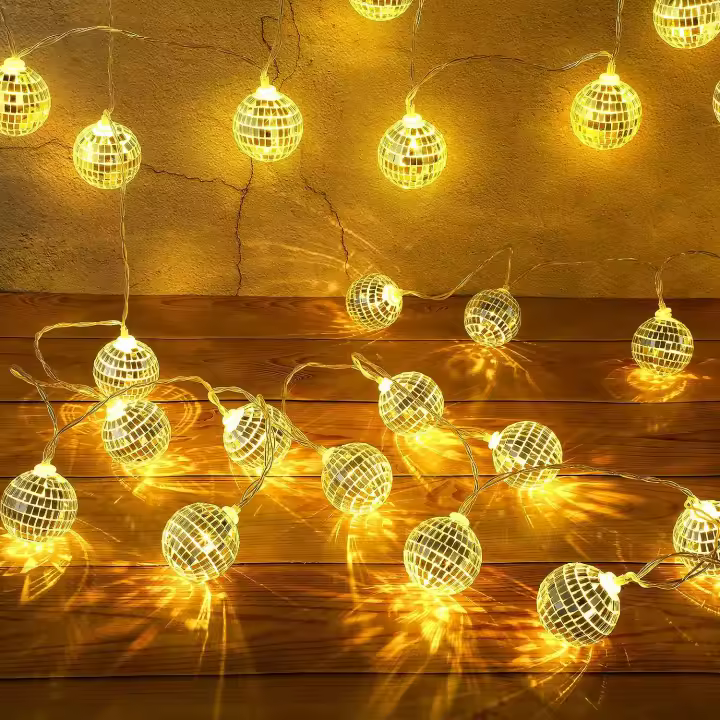 Luces De Cadena De Espejo LED Mosaico Lámpara Decorativa Para Fiesta Y Barra Luz Colorida Instalación Por Montaje - 1