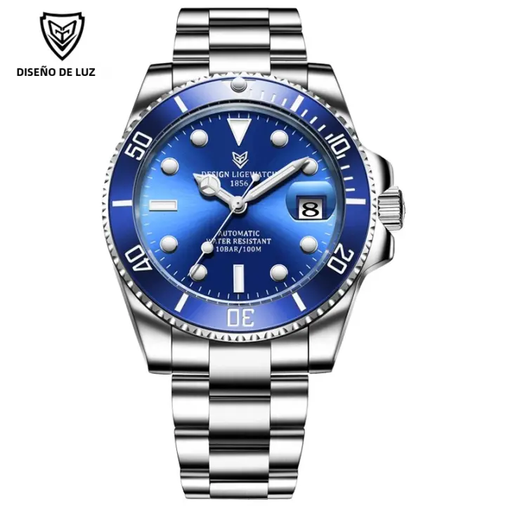 Reloj Métrico De Lujo LIGE Para Hombres Acero Inoxidable Impermeable Con Tourbillon Reloj Automático Militar De Moda Resistente Al Choque - 1