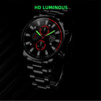 DEYROS 6Pcs/Set Reloj De Hombre Moda Lujo Reloj De Cuarzo De Acero Inoxidable Reloj De Negocios Casual Para Hombres - details 6