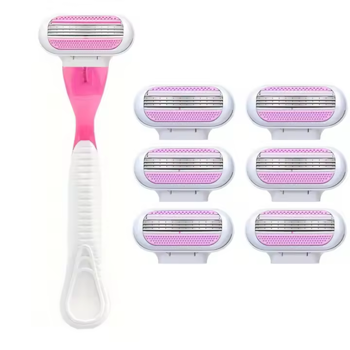 Cuchilla De Afeitar Para Mujer Con Mango Y 16 Hojas Eliminación De Vello Facial/Pierna/Manguito Compatible Con Venus Shaver - 1