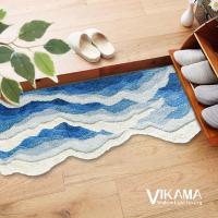 VIKAMA Alfombra De Lado Para Dormitorio Estilo Oceánico Con Ondas Suave Y Cálida Para Niñas Fácil De Limpia Antideslizante Y Resistente Al Desvanecimiento - details 6