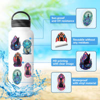 50 PCS Etiquetas De Gato Negro Para Adultos Resistentes Al Agua Estilo Gótico Oscuro Para Botella De Agua Portátil Equipaje Teléfono - details 6