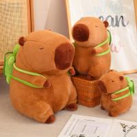 Juguete De Peluche Capybara Lindo Con Mochila De Tortuga Peluche Suave Para Niños Regalo De Cumpleaños O Navidad Animal De Peluche Capibara - details 3