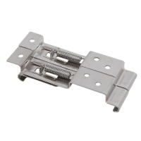 Par De Soportes Para Placa De Matrícula De Coche Europeo Clips Para Remolques Acero Inoxidable Con Carga Elástica Tamaño 11.5*2.5cm Color Plateado - details 1
