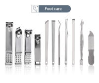 Kit De Manicura Y Pedicura En Acero Inoxidable Herramientas De Cuidado De Uñas Y Pies Incluye Tijeras De Cutícula Y Afeitadora De Pies Vchose - details 6