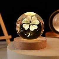 Lámpara De Cristal 3D Luz Galáctica Nocturna Esfera De Cristal Iluminación Nocturna Para El Hogar Decoración Regalo De Navidad - details 4