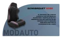 MODAUTO Asiento Deportivo Coche, Semibaquet Deportivo Ajustable, de TELA, ALCANTARA Y CUERO con Ríeles Incluidos, Conductor y Pasajero, Universal para Coche y Simulador de Conducción - details 1