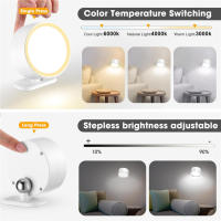 Lámpara De Pared LED Con Control Remoto Y Magnético Recargable USB Tres Colores Dimmer Para Iluminación De Dormitorio - details 4