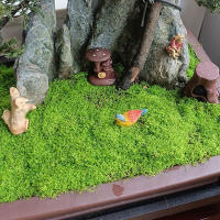 Falso Moss Verde Para Manualidades DIY Hierba Artificial Decoración De Jardín Y Habitaciones Material Sintético Estilo De Pasto - details 9