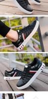 Zapatillas De Hombre Casual Ligero De Cuero PU Transpirable Tenis Deportivos Blancas Zapatos Flats Zapatillas Hombre - details 11