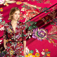Tela De Brocado Floral Retro En Jacquard Para Vestido De Escenario Traje De Sastre Decoración Del Hogar Bolsa De Satén DIY Artículos De Tela - details 4
