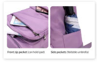 Mochila de Viaje de Gran Capacidad para Mujer Bolso Cruzado Multifuncional con Cinturón de Cojín de Aire Hecho en Oxford, Patrón Sólido - details 15