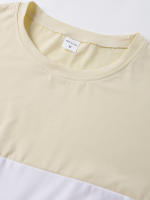 Camiseta deportiva de verano de manga corta con cuello redondo informal de talla grande para hombre, a juego con el color, a la moda para fitness - details 34