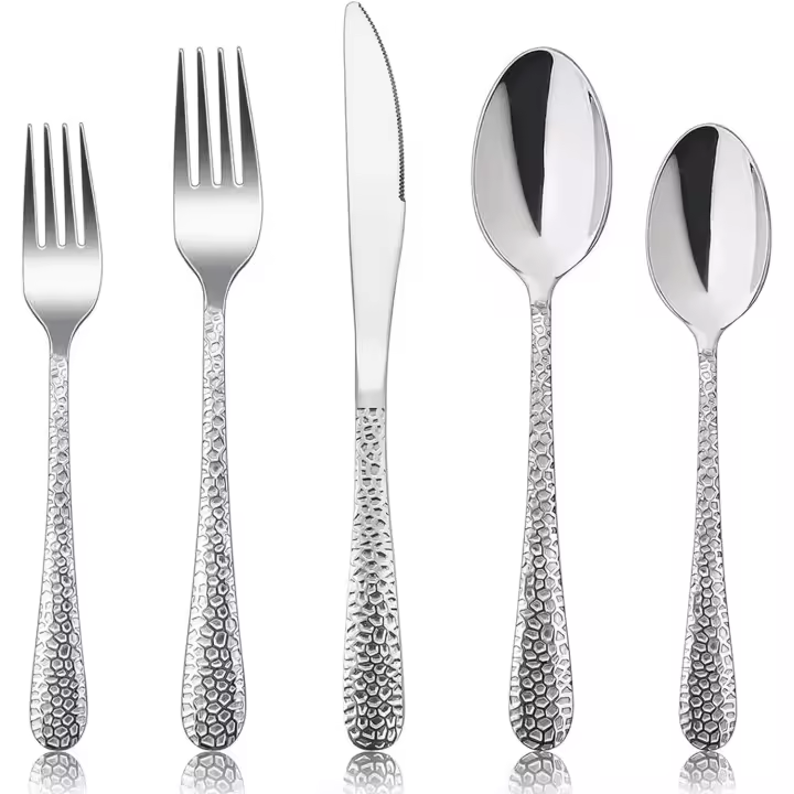 Juego de cubiertos de acero inoxidable de 30 piezas, juego de cubiertos para 6 personas con cuchillo, tenedor, cuchara, diseño moderno y pulido brillante, apto para lavavajillas - 1