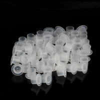 100pcs Copas De Tinta Para Tatuaje Desechables Con Base Y Cierre Portador De Pigmento Transparente Accesorio De Tatuaje Para Maquillaje Permanente - details 3
