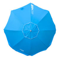 Aktive - Sombrilla playa antiviento.180 cm, 200 cm o 220 cm, Max Air, azul, forma octogonal, poliéster con protección UV50 y revestimiento plateado, 8 varillas fibra de vidrio, mástil inclinable Ø28/32 mm, incluye funda con asa, con ventilación superior - details 1