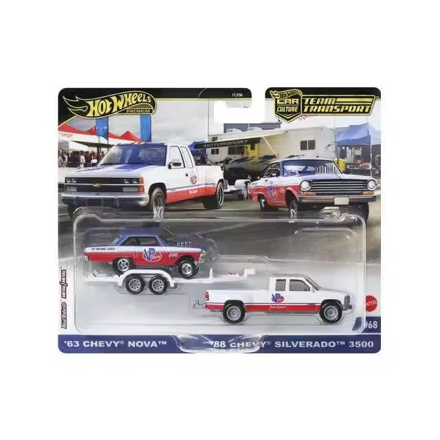 Hot Wheels Team Transport  '88 Chevy Silverado 3500 HW Rally Trailer - 1