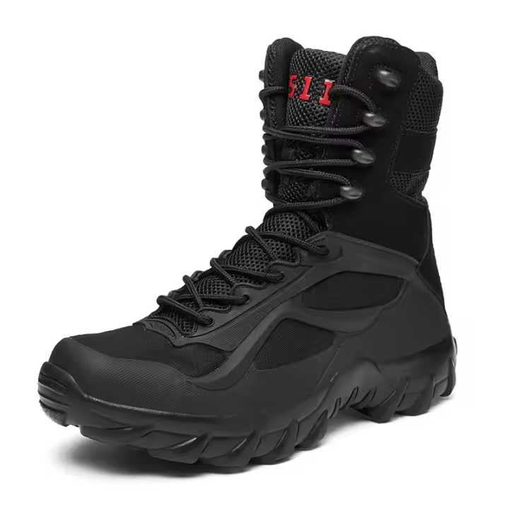 Botas De Motocicleta Para Hombres Botas Tácticas Botas De Desierto Para Fuerza Especial Botas De Senderismo Al Aire Libre Zapatos De Seguridad De Tobillo - 1