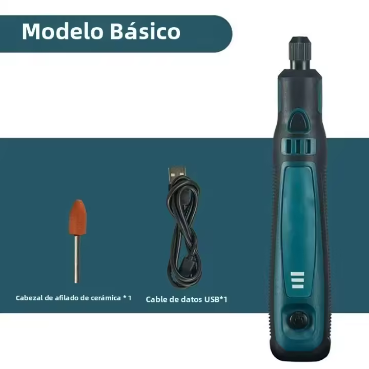 Mini Molino Eléctrico Multifuncional Portátil Recargable Herramienta De Grabado Doméstico Combinación De Brocas Y Perforación - 1