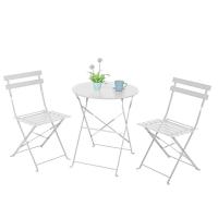 Juego de Mesa y sillas Plegables para balcón al Aire Libre de Tres Piezas, Juego de Mesa y sillas de Taberna para terraza de Acero, Juego de Muebles de Mesa y Silla Plegables de 3 Piezas - details 9