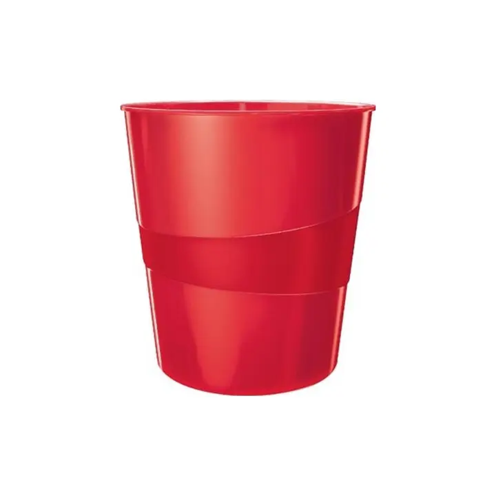 PAPELERA LEITZ WOW CAPACIDAD 15 LITROS ROJO LEITZ 52781026 - 1