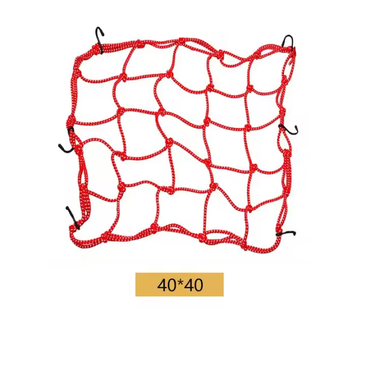 Red De Almacenamiento Elástica Reflectante Para Motocicleta 40x40cm Organizador De Bolsas De Equipaje Con Portador De Casco Accesorios De Motocicleta - 1