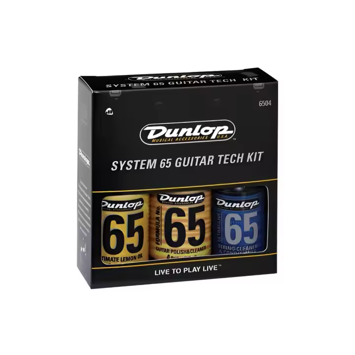 LIMPIADOR Y LUBRICANTE GUITARRA-Dunlop (6504) Guitar Tech Kit (6554 + 654 + 6582 + 2 Gamuzas) - 1