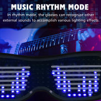 Gafas LED Personalizables BT Con Luz Colorida Para Fiesta Rave Music Festival Halloween Gafas De Luz DIY Mensaje Glow Toy - details 7