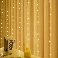 Guirnalda De Luces LED Para Ventanas 6x3M/3x3m Con Control Remoto Y Alimentación USB Decoración Navideña Para Hogar Y Jardín - details 5