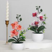 Orquídea Simulada De Mariposa En Maceta Flor Artificial Para Decoración Interior Exterior Oficina Hogar Bodas Estilo Bonsái - details 6