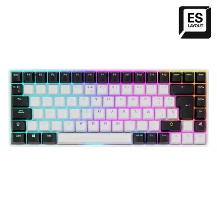 Teclado sharkoon skiller sgk50 s3 inalambrico blanco - 1
