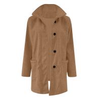 Chaqueta De Lana Para Mujer Con Bolsillos Cuello Lapel Larga Casual Invierno Abrigo Elegante De Color Sólido Talla plus - details 29