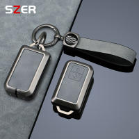 Funda De Llave De Coche En Metal Y Cuero Para Suzuki Ertiga Swift Wagon R 2 Botones Protector De Caja De Llave Sin Clave Accesorios - details 3