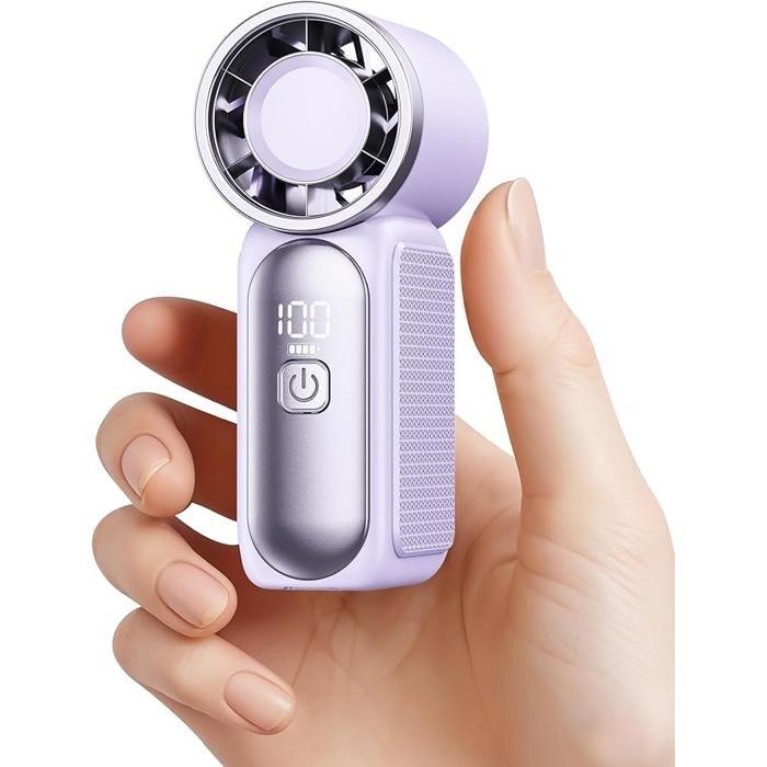 Mini Ventilateur Portable à Main – 100 Vitesses, Haute Vélocité (16 900 tr/min), avec Écran LED – Rechargeable par USB… — oferta en Miravia