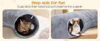Nobleza Tunel para Gatos en Forma de S, Túnel de 2 vías para Interiores con 2 Agujeros y Bola suspendida Juguetes para Gatos, Tunel Plegable para Mascotas Juguete para Gato Conejo Hurones, L108 cm - details 5
