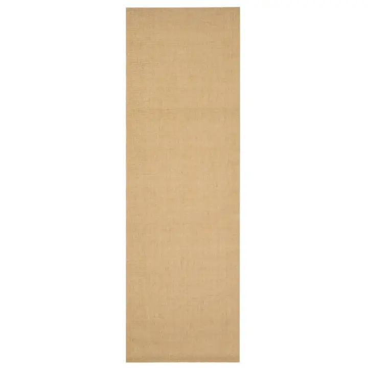 vidaXL Alfombra de sisal natural 80x250 cm Color Natural,  Negro,  Marrón y mas Alfombras de área  Alfombra de Piso para Sala de Estar Dormitorio Habitación Salón - 1