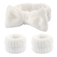 3Pcs Algodón Absorbente Espuma Cabezal Y Muñequera De Spa Para Lavado De Rostro Toalla De Maquillaje Bandas De Cabello Scrunchies Casual Unisex - details 9