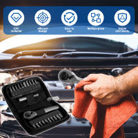 Juego De Llaves De Eje Ratchete Mini 22 En 1 Multiusos Kit De Destornilladores De Ángulo Con Solución Rápida Alta Torque Herramienta De Reparación - details 3