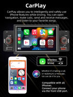 BQCC 1din Reproductor Multimedia Para Coche Con Pantalla Táctil HD De 5'' Carplay/Android Auto Mirrorlink BT USB DVR RCA FM Radio Universal Para Todas Marca Y Modelo De Coche - details 2