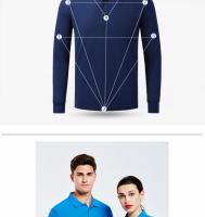 Camisa Polo De Manga Larga Para Hombre Estilo Casual Suave Y Cómoda Con Cierre En El Cuello Para Trabajo En Restaurantes Panaderías Supermercados Y Cafeterías - details 4