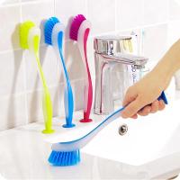 Cepillo De Limpieza Multifuncional Con Asa Larga Y Ventosa Vertical Para Cocina Coche Ventanas Y Baño Material Plástico - details 2