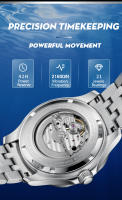 Reloj Mecánico WM Watch WellyMerck Para Hombres Resistente Al Agua Acero Inoxidable Cristal De Zafiro Miyota 8217 WM148 - details 7