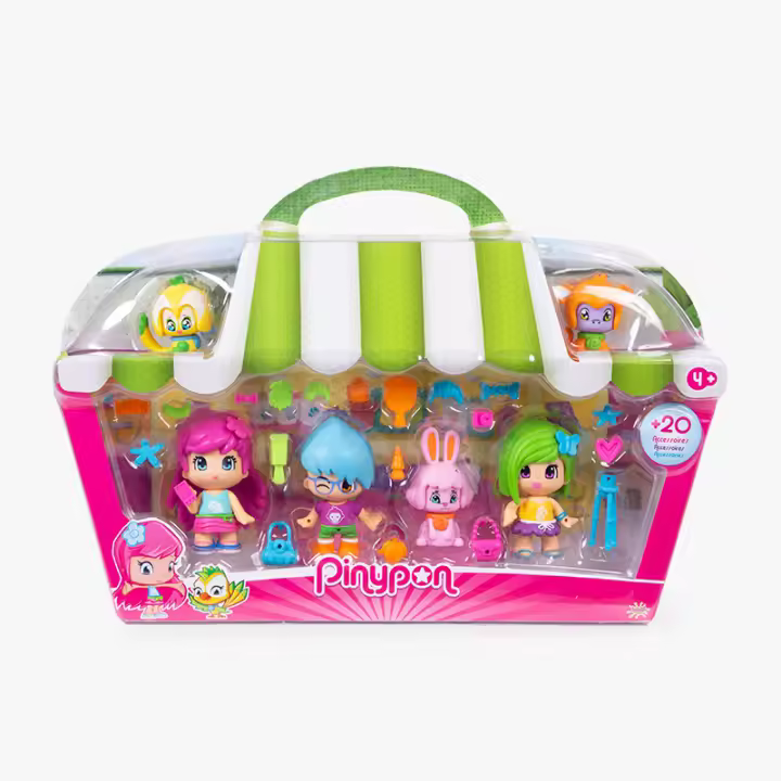 PINYPON MIX COMBINABLE -  4 FIGURAS DIFERENTES - Más de 20 accesorios - Coleccionable - Regalo original - Edad recomendada mayores de 4 años - FAMOSA - 1