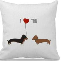 Funda De Cojín De Perro Dachshund Cartoon Para Decoración Del Salón Y Oficina Funda De Cojín De Sofa De Poliéster 100% - details 4