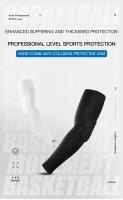 1pc Protección De Codo Deportiva Anti-colisión Con Diseño De Células De Ápice Malla De Protección Para Hombro Y Brazo Para Baloncesto Ciclismo Y Fitness Accesorio Deportivo Para Hombres - details 0