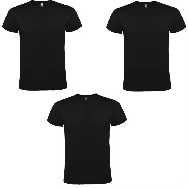 ROLY camisetas básicas de algodón, Tallas S-XXL,Unisex, Gramaje 150g/m2, Cuello redondo y Manga corta tubular | - 1